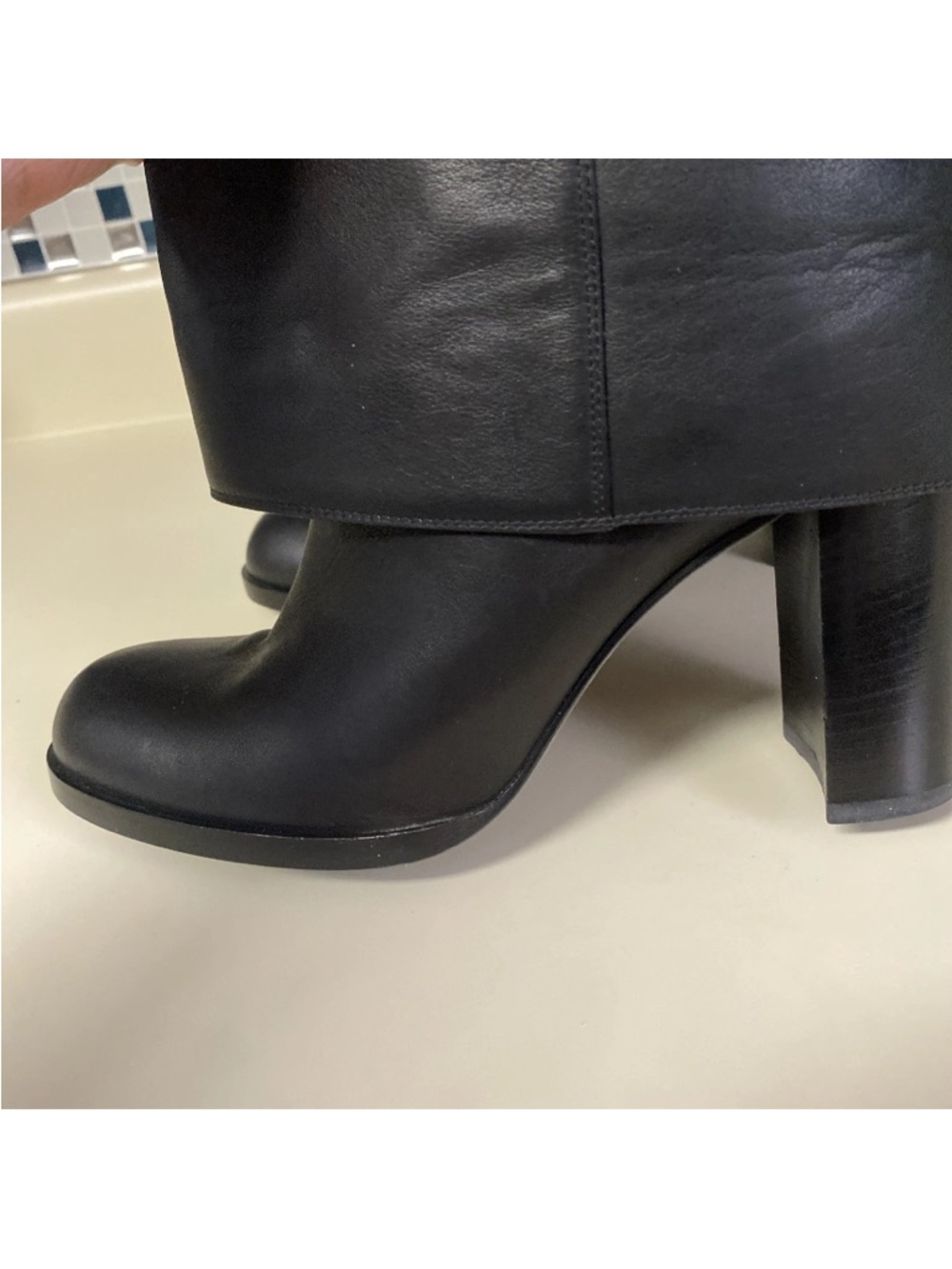 Authentic Chanel tall black biker boots, Vintage Karl Lagerfeld Era Size 40 - Picture 7 of 11